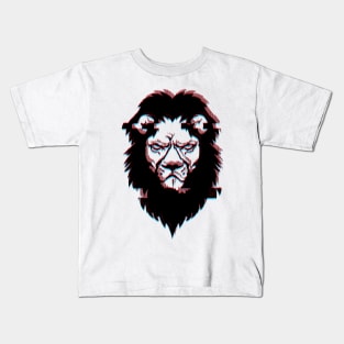 Lion Cyber Glitch Kids T-Shirt